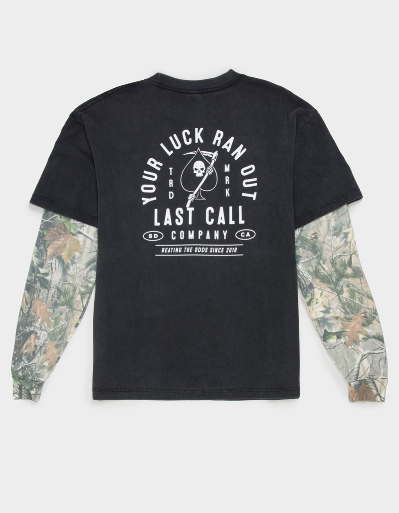 LAST CALL CO. Your Luck Ran Out Mens 2fer Long Sleeve Tee image number 0