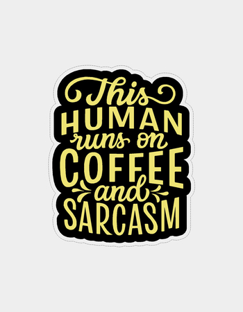 STICKER CABANA Coffee Sarcasm Sticker Primary Image