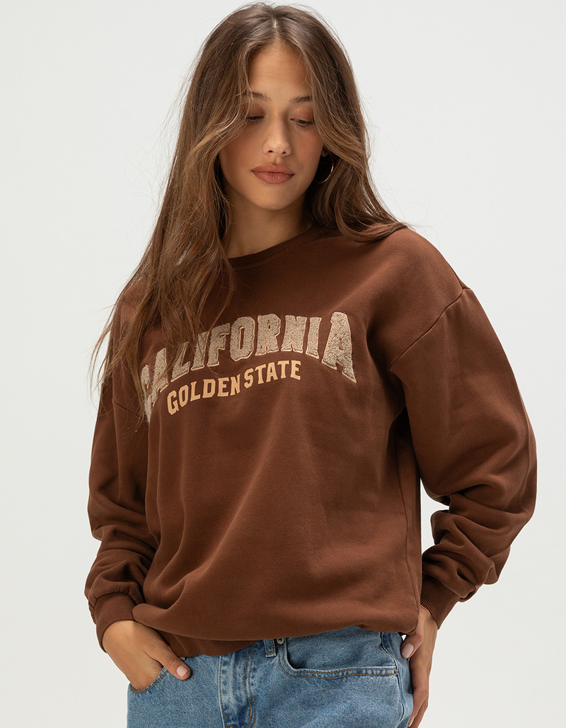 RSQ Womens California Patch Crewneck Sweatshirt image number 0