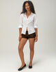 WEST OF MELROSE Womens Fold Over Paisley Micro Shorts image number 1