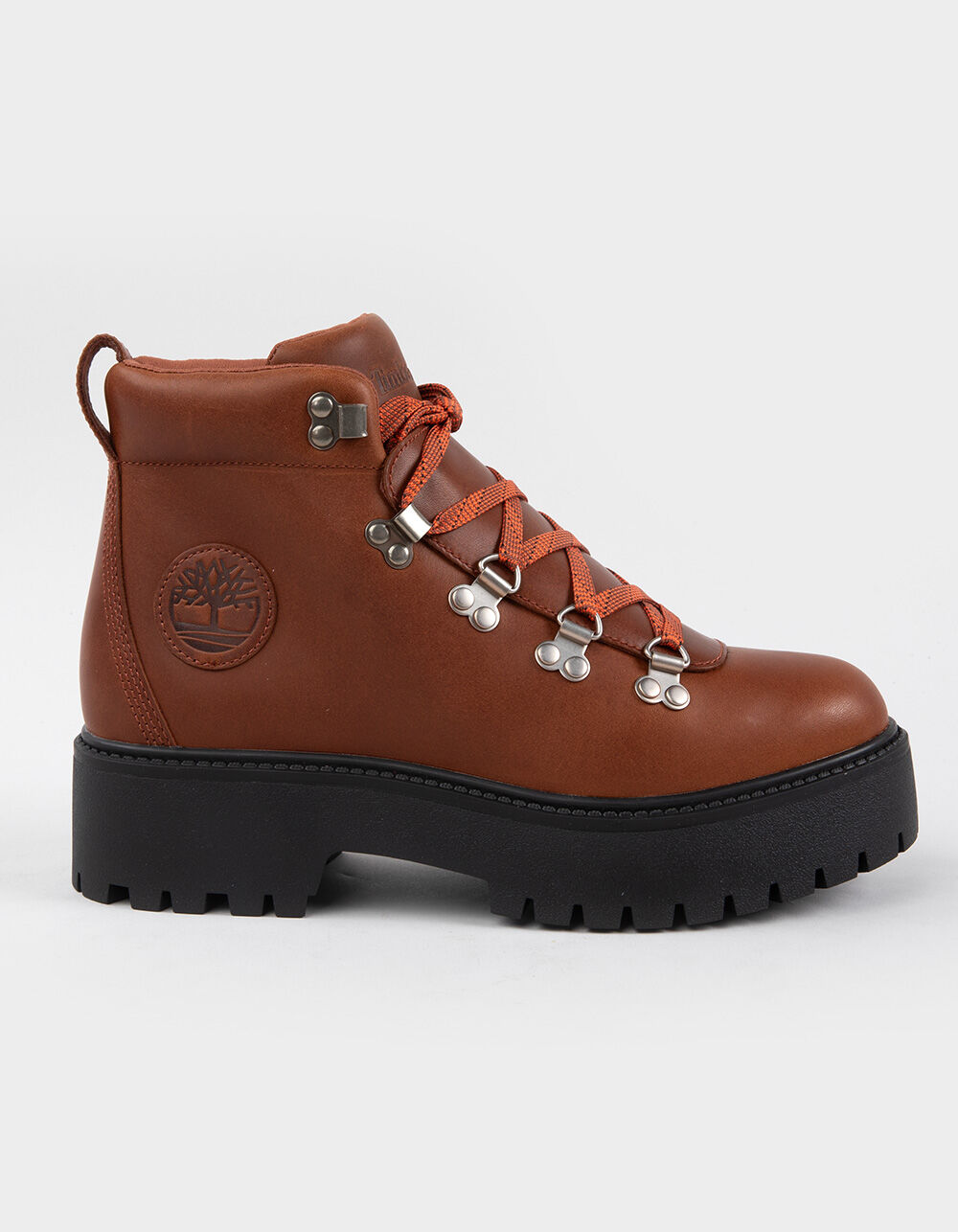 TIMBERLAND Stone Street Mid Womens Platform Hiker Boots - RUST