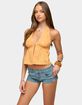 EDIKTED Cherra Sequin Split Front Halter Top image number 2