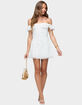 EDIKTED Darah Lacey Off Shoulder Mini Dress image number 4