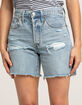 LEVI'S 501 High Rise Mid-Thigh Womens Denim Shorts - Earthquake image number 4