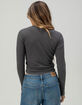 RSQ x Peanuts Snoopy Bow Womens Long Baby Sleeve Tee image number 4