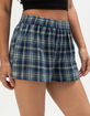 FULL TILT Plaid Womens Boxer Shorts image number 3