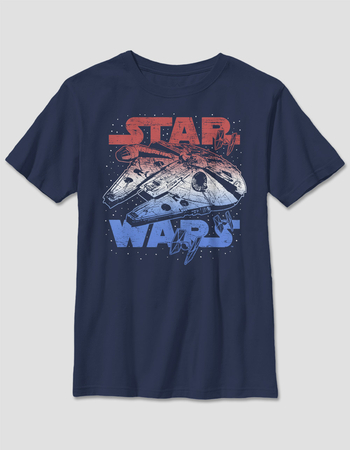 STAR WARS Star Spangled Falcon Unisex Kids Tee Primary Image