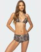 EDIKTED Mich Leopard Triangle Bikini Top image number 1