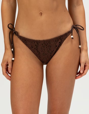 DAMSEL Palm Texture Tie Side Cheeky Bikini Bottoms Alternative Image