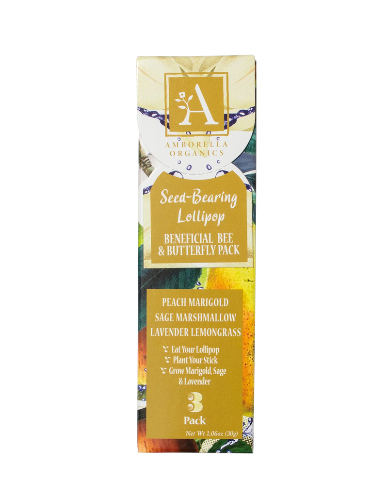 AMBORELLA ORGANICS Beneficial Bee & Butterfly Lollipop 3 Pack image number 2