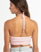 RSQ Womens Plaid Cross Front Halter Top  image number 3