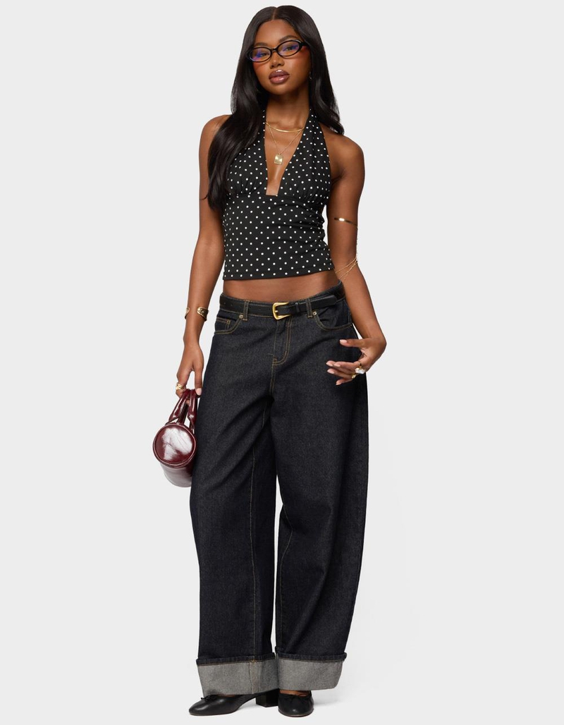 EDIKTED Blaire Polka Dot Halter Top image number 4