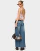 EDIKTED Petite Vyxen Vintage Washed Low Rise Jeans image number 5