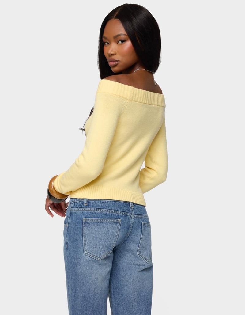 EDIKTED Elona Off Shoulder Knit Top image number 2