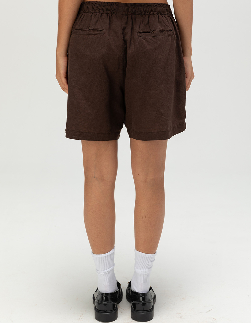 OBEY Slippers Womens Linen Shorts image number 3