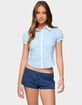 EDIKTED Saide Contrast Tailored Button Up Shirt image number 1