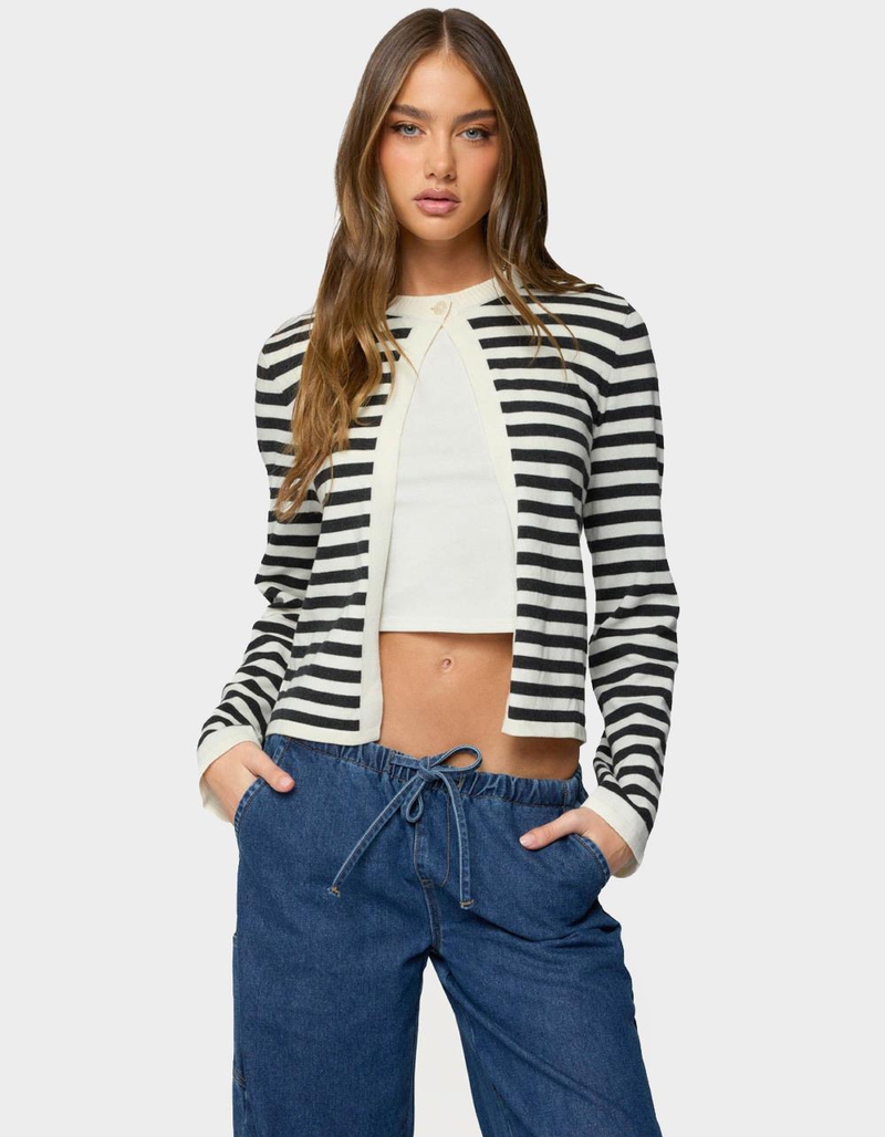 EDIKTED Jenie Split Front Knit Cardigan image number 0