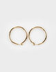 DO EVERYTHING IN LOVE 14K Gold Dipped Pin Catch Hoop Earrings image number 2