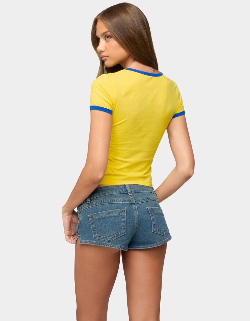 EDIKTED Colombia 08 V-Neck Tee image number 2
