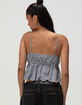 RSQ Womens Plaid Babydoll Top image number 4