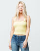 IVY & MAIN Lettuce Edge Smocked Womens Tank Top image number 1