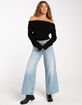 COTTON CANDY LA Off The Shoulder Womens Sweater image number 2