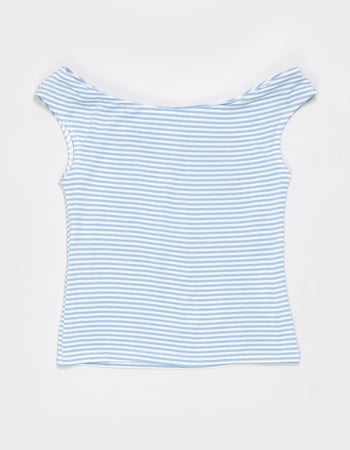 FULL TILT Girls Stripe Off The Shoulder Top Primary Image
