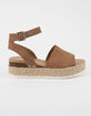 SODA Topic Tan Womens Espadrille Flatform Sandals image number 2