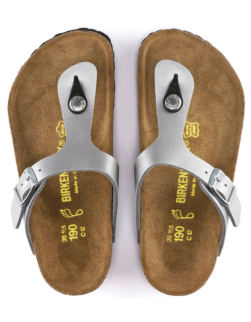 BIRKENSTOCK Gizeh Girls Silver Sandals image number 1