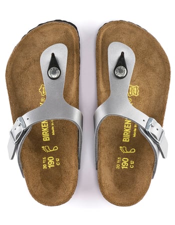 BIRKENSTOCK Gizeh Girls Silver Sandals Alternative Image