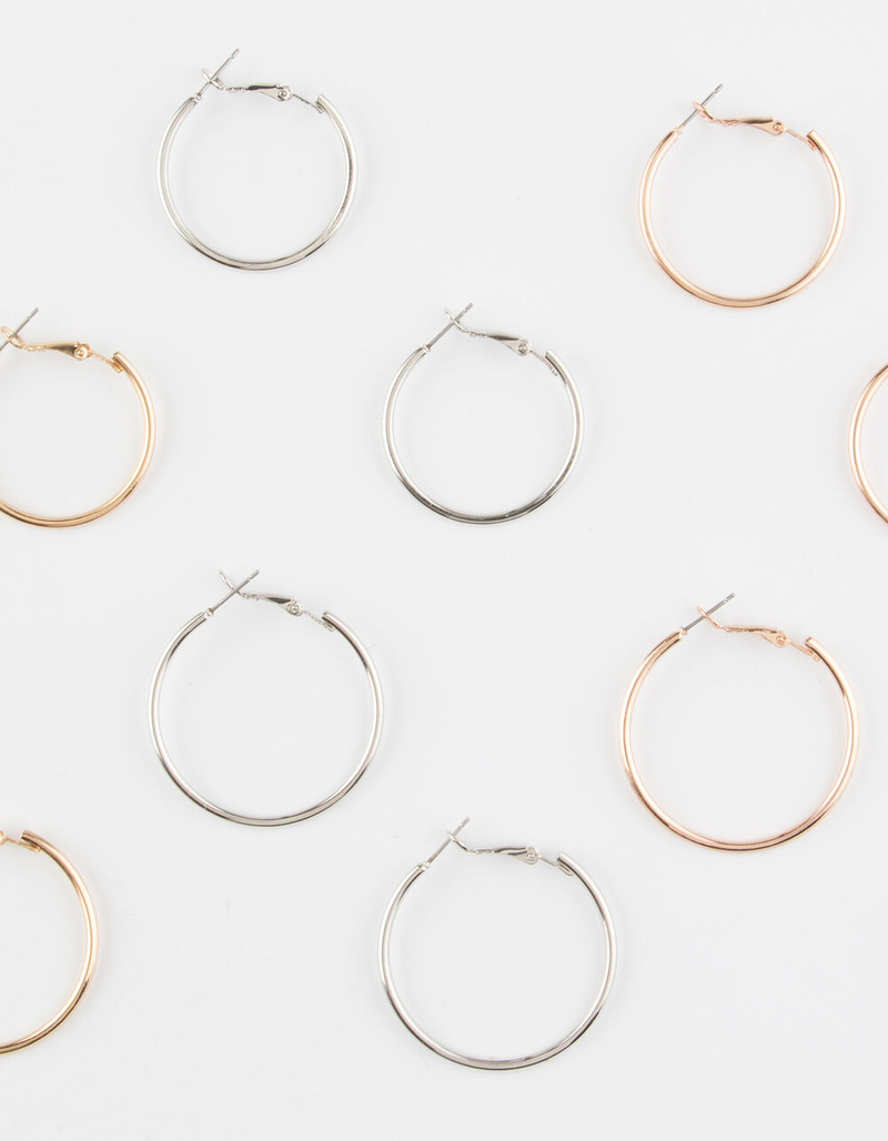 FULL TILT 6 Pairs Hoop Earrings image number 1