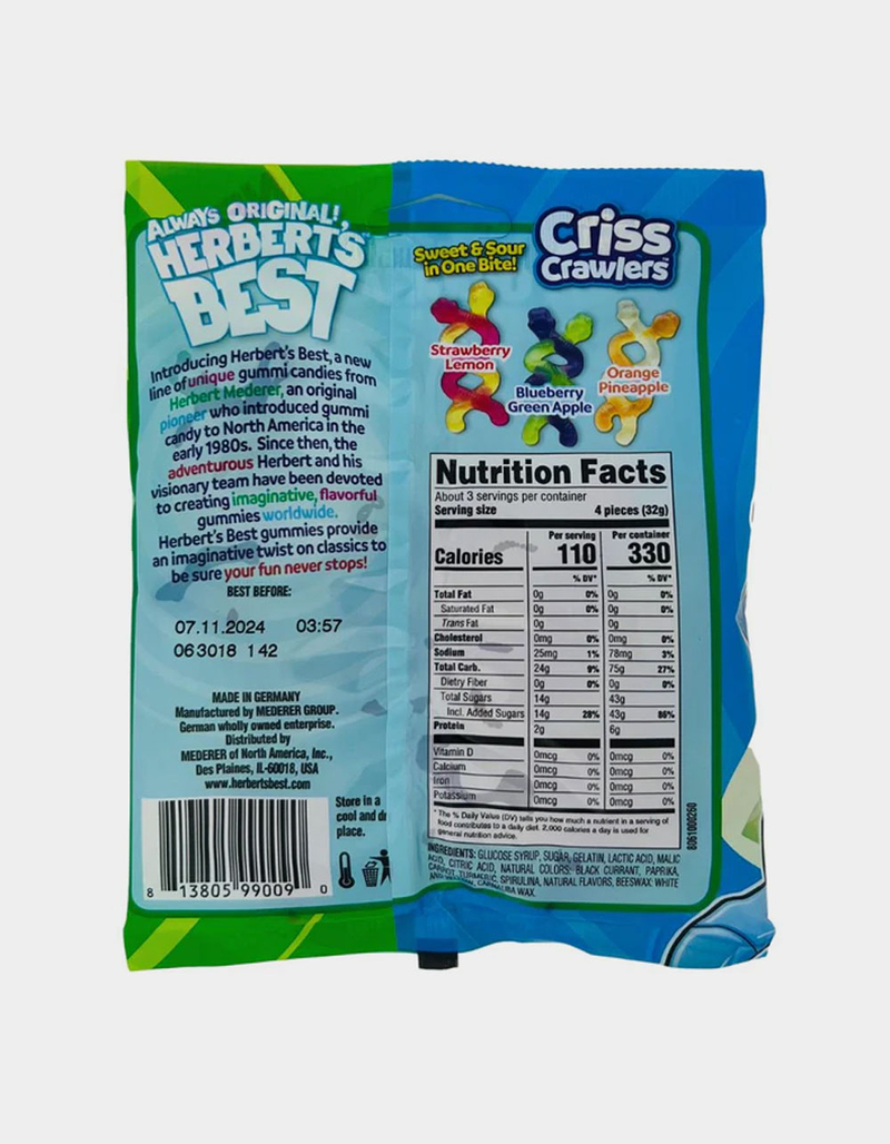 HERBERT'S BEST Criss Crawlers Gummy Candy image number 1