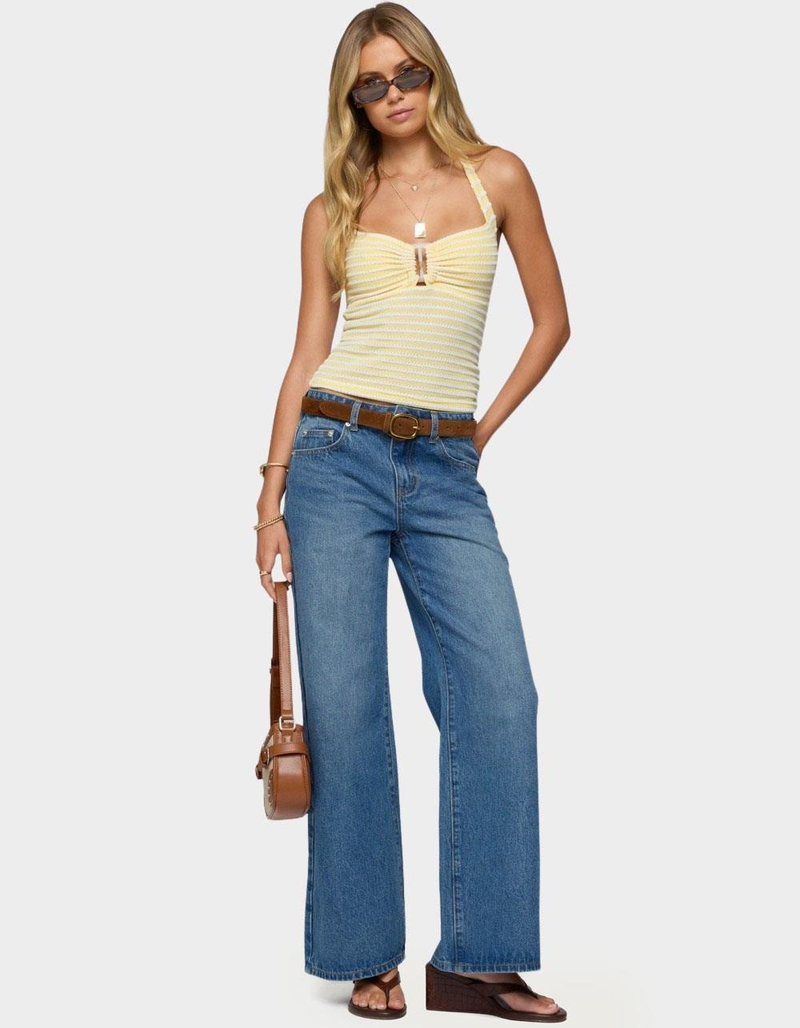 EDIKTED Ery Wide Leg Mid Rise Jeans image number 4