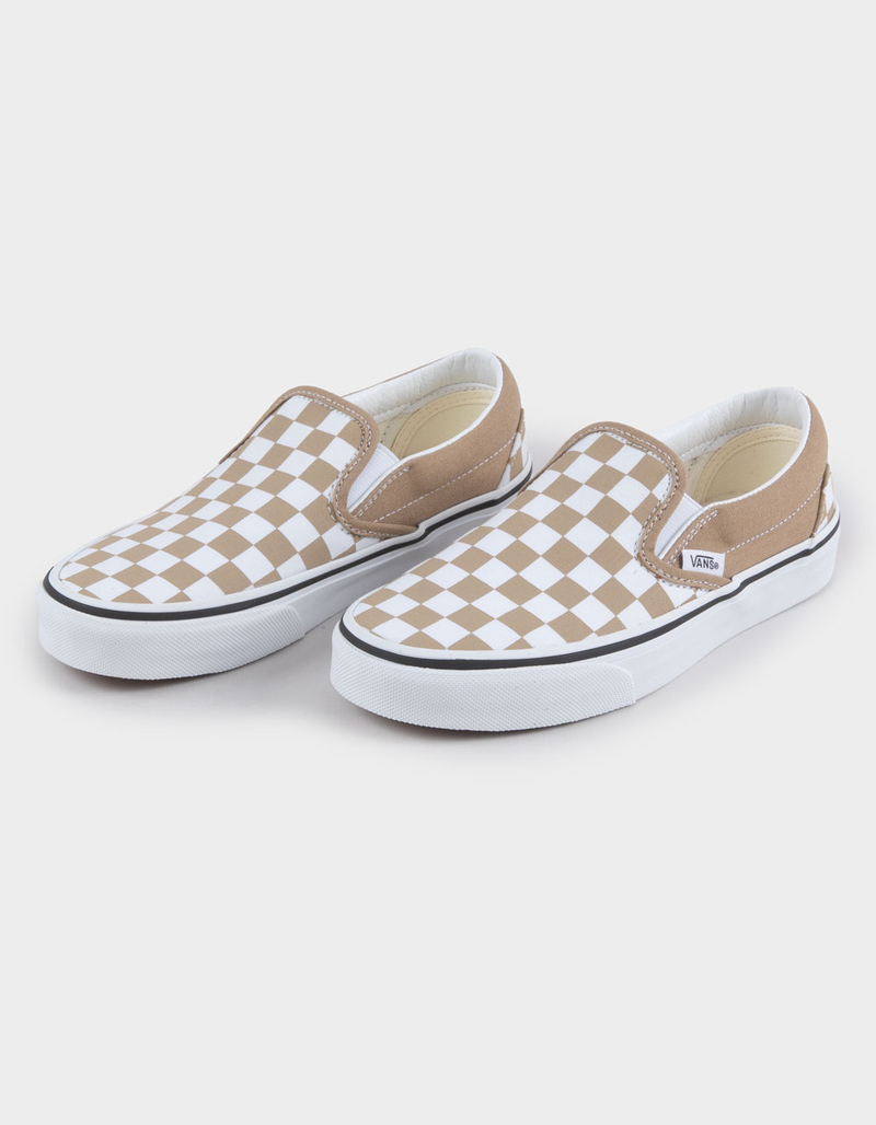 VANS Checkerboard Kids Classic Slip-On Shoes image number 1