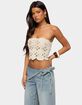 EDIKTED Laurin Crochet Strapless Top image number 2