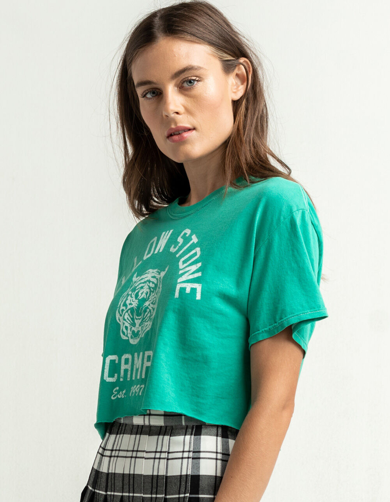 FULL TILT Yellowstone Camp Womens Crop Tee image number 1