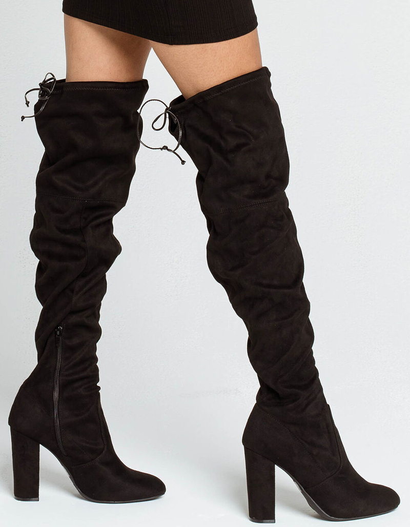 WILD DIVA Over The Knee Womens Heeled Boots image number 1