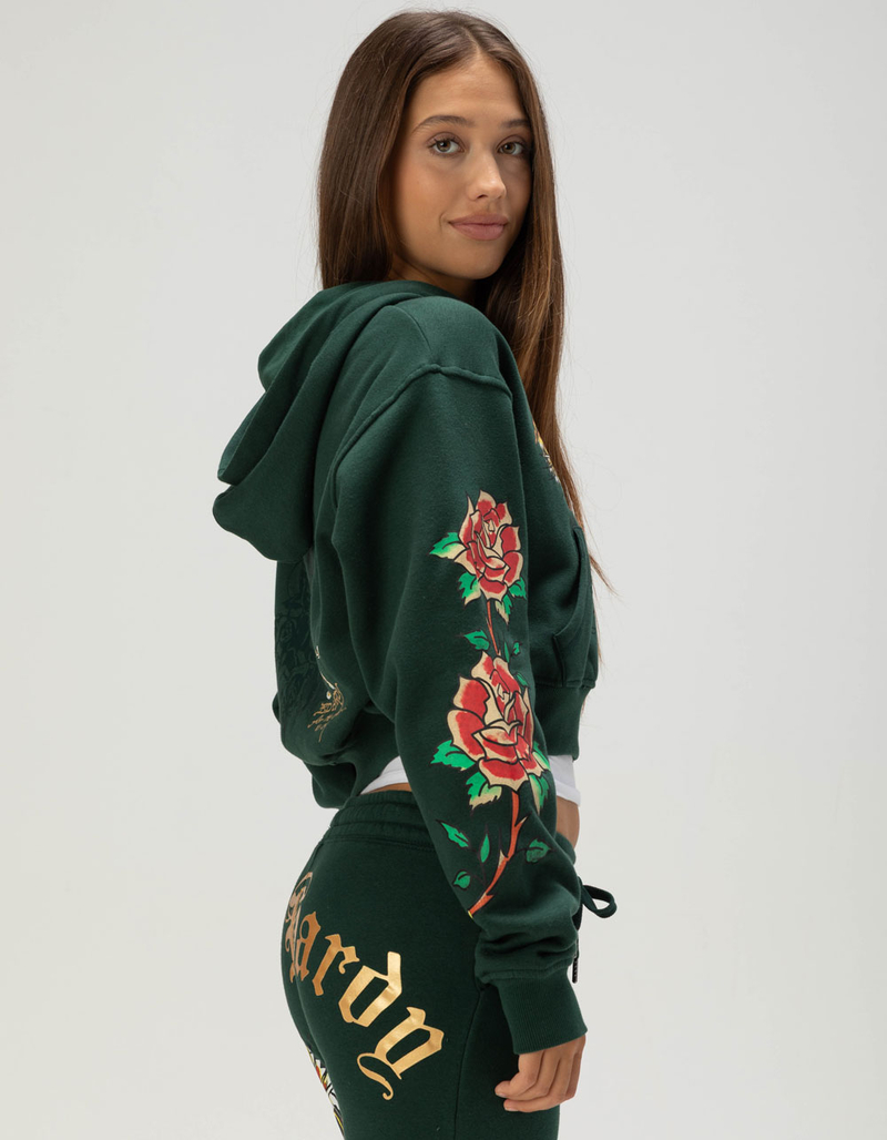 ED HARDY Snake Rose Womens Zip-Up Hoodie image number 4