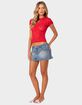 EDIKTED Kaori Sheer Lace Tee image number 4