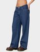 EDIKTED Petite Pinstripe Low Rise Baggy Jeans image number 2