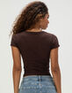 TILLYS V-Neck Rib Womens Tee image number 4