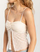 FULL TILT Lace Flyaway Womens Top image number 5