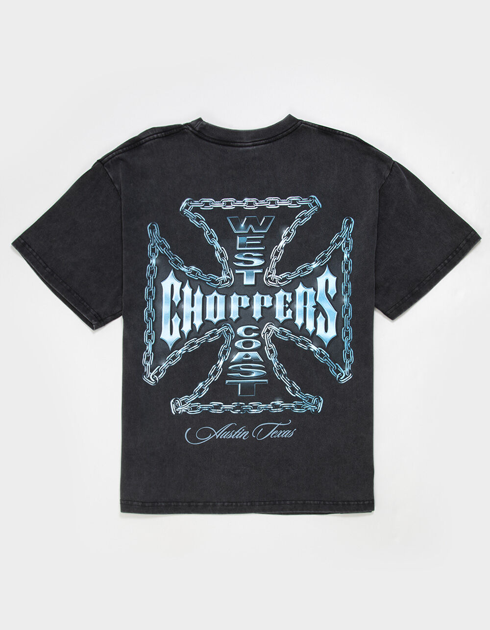 WEST COAST CHOPPERS Chained Up Mens Tee - WASHED BLACK - L | Tillys