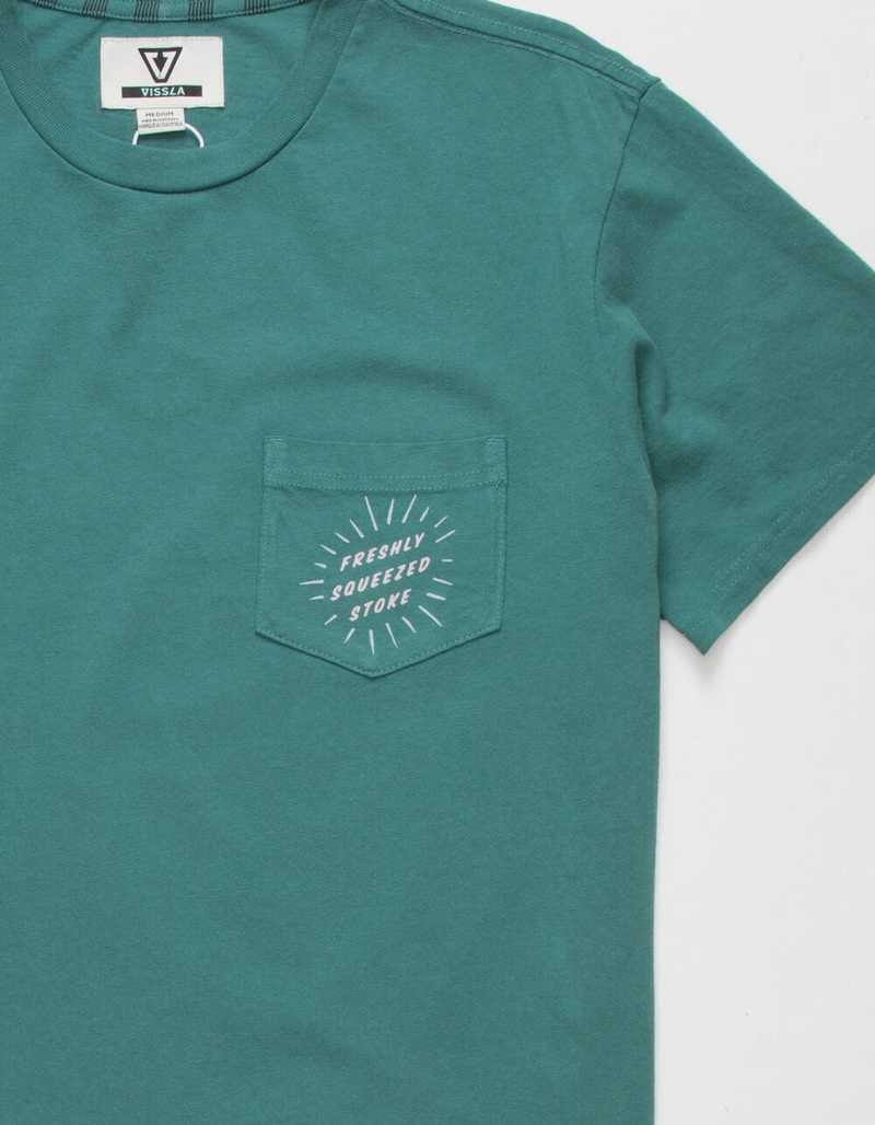VISSLA Freshly Squeezed Mens Teal Green T-Shirt image number 2