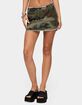 EDIKTED Nadyah Studded Camo Denim Mini Skirt image number 1