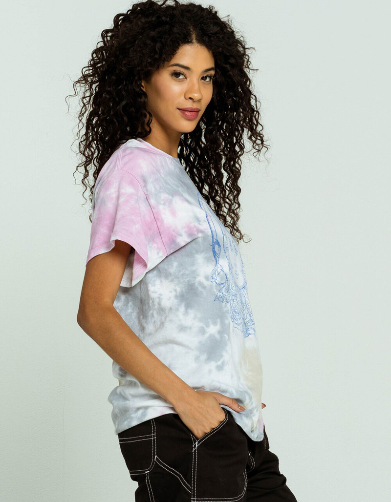 FULL TILT Sun & Moon Tie Dye Womens Oversized Tee image number 1