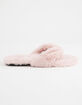 QUPID Faux Fur 3 Point Blush Womens Slipper Flip Flops image number 3