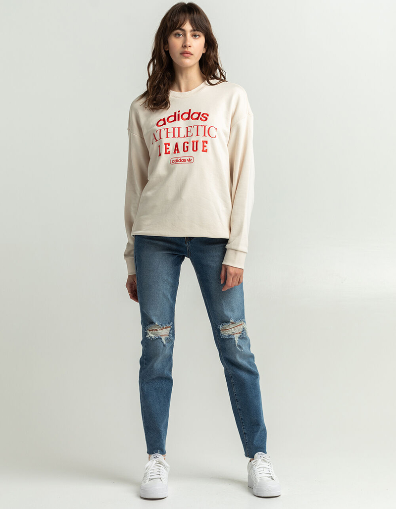 ADIDAS Collegiate Womens Oversized Crewneck Sweatshirt image number 3
