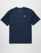 NIKE SB Stripe Mens Navy T-Shirt image number 1