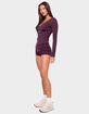 EDIKTED Ferne Long Sleeve V-Neck Top image number 5